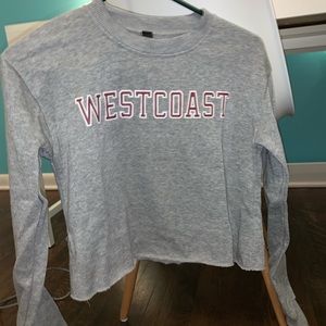Westcoast Grey Cropped Sweatshirt